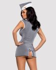Еротичний костюм стюардеси Obsessive Stewardess 3 pcs costume grey S/M (м'ята упаковка!!!)