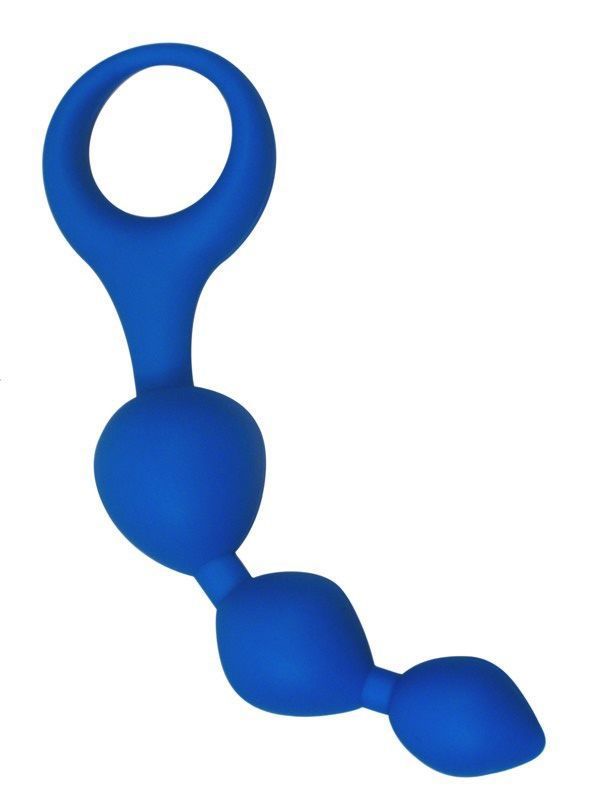 Анальные шарики Alive Triball Blue, силикон, макс. диаметр 2 см