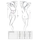 Комплект білизни AURA SET black L/XL - Passion: ліф, пояс для панчох, стрінги