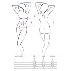 Корсет з пажами JANET CORSET white S/M - Passion, трусики, напівпрозорий