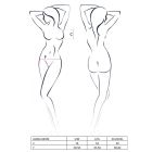 Комплект білизни GIANA BIKINI white L/XL Passion: напівпрозорі ліф і трусики з бантиками
