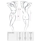 Сорочка приталена з пажами PAULINE CHEMISE black L/XL Passion, трусики