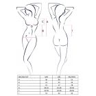Комплект білизни Passion MELISSA SET L/XL, black, ліф-сорочка зі шнурівкою і трусики