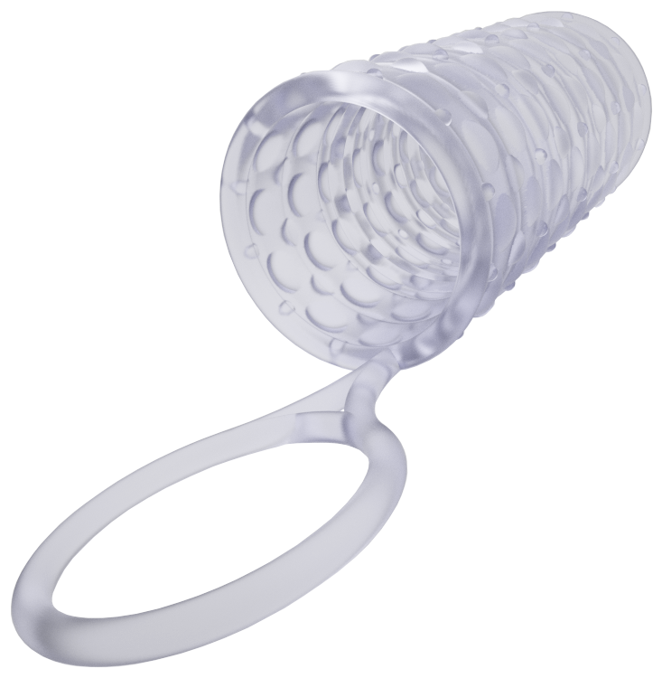 Насадка на член Dorcel Mr Reverse XL з кільцем для мошонки, стимулюючий рельєф