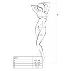 Бодістокінг Passion BS014 black, комбінезон, велика сітка