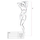 Бодистокинг Passion BS014 white, комбинезон, большая сетка