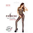 Бодистокинг Passion BS018 black, комбинезон, имитация чулок и пояса