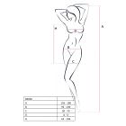 Бодістокінг Passion BS026 white, сукня-сітка на бретелях