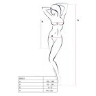 Бодістокінг Passion BS033 white, сукня-сітка на бретелях, прозора
