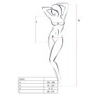 Бодістокінг Passion BS035 white, боді, імітація топа і трусиків