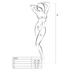 Бодістокінг Passion BS038 black, комбінезон, імітація панчох і пояса