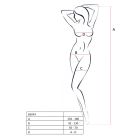 Бодістокінг Passion BS044 white, комбінезон з відкритим животиком