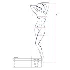 Бодістокінг Passion BS056 white, комбінезон, імітація панчох