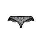 Трусики з оборками DONIA THONG black L/XL - Passion Exclusive