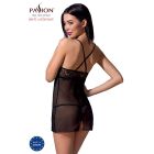 Прозора сорочка приталена QUENTRIS CHEMISE black XXL/XXXL - Passion Exclusive, трусики