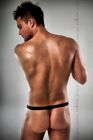 Чоловічі стрінги з блискучим гульфіком Passion 015 THONG silver L/XL