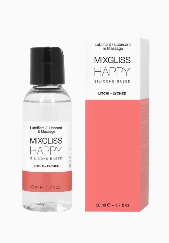 Лубрикант на силиконовой основе MixGliss HAPPY - LITCHI (50 мл) с ароматом китайского личи.