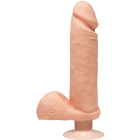 Фалоімітатор Doc Johnson The D - Perfect D - Vibrating 8 Inch With Balls - ULTRASKYN, діаметр 5,1 см