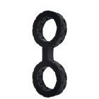 Наручники з силікону Doc Johnson The Cuffs Small - Black, добре тягнуться, для рук і для ніг