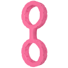 Наручники з силікону Doc Johnson The Cuffs Large - Pink, добре тягнуться, для рук і для ніг