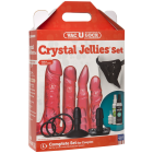 Набір для страпона Doc Johnson Vac-U-Lock Crystal Jellies Set, діаметр 3,8см, 2×4,5см, 5,1 см