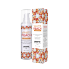 Масажна олія EXSENS Organic White Peach 50мл розігрівальна, без цукру, без парабенів, їстівна