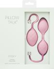 Роскошные вагинальные шарики PILLOW TALK - Frisky Pink с кристаллом, диаметр 3,2 см, вес 49-75гр