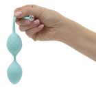 Роскошные вагинальные шарики PILLOW TALK – Frisky Teal с кристаллом, диаметр 3,2 см, вес 49-75 гр