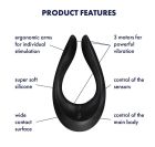 Вібратор для пар Satisfyer Endless Joy Black, 3 незалежні мотори, багатофункціональний