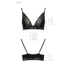 Еластичний топ з мереживом Passion PS001 TOP black, size L