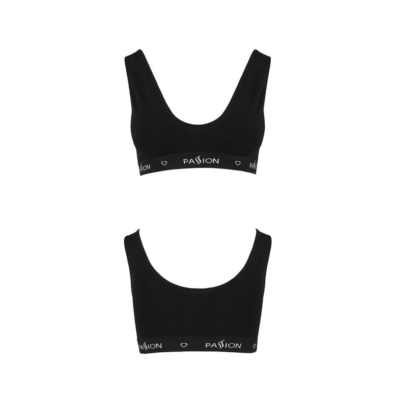 Спортивний топ з широкою гумкою Passion PS004 TOP M, black