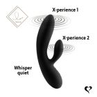 Гнучкий вібратор кролик з двома моторами FeelzToys Lea Rabbit Vibrator Black