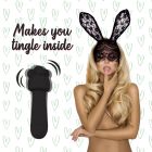 Минивибратор FeelzToys Mister Bunny Black с двумя насадками