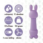Минивибратор FeelzToys Magic Bunny Purple с двумя насадками