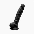 Фаллоимитатор SilexD Vetus Black (MODEL 1 size 8in), двухслойный, силикон + Silexpan, диаметр 4,2см