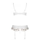 Сексуальний комплект з поясом для панчіх Passion LOVELIA SET XXL/XXXL, white