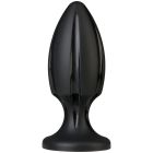 Анальний плаг із каналами для змащення Doc Johnson Platinum Premium Silicone — The Rocket — Black
