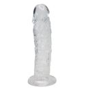 Прозорий фалоімітатор Alive Jelly Dildo Empire, ТПЕ, присоска, діаметр 4,3см, довжина 19,3см