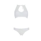 Комплект: бра, трусики з ажурним декором та відкритим кроком Ursula Set white XXL/XXXL — Passion