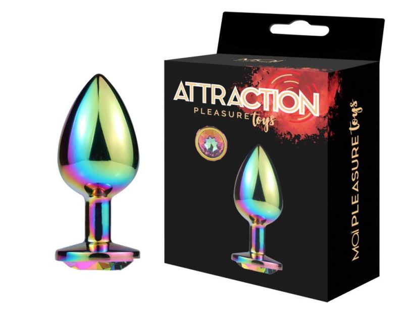 Металева анальна пробка MAI Attraction Toys №74 Rainbow