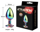 Металева анальна пробка MAI Attraction Toys №74 Rainbow