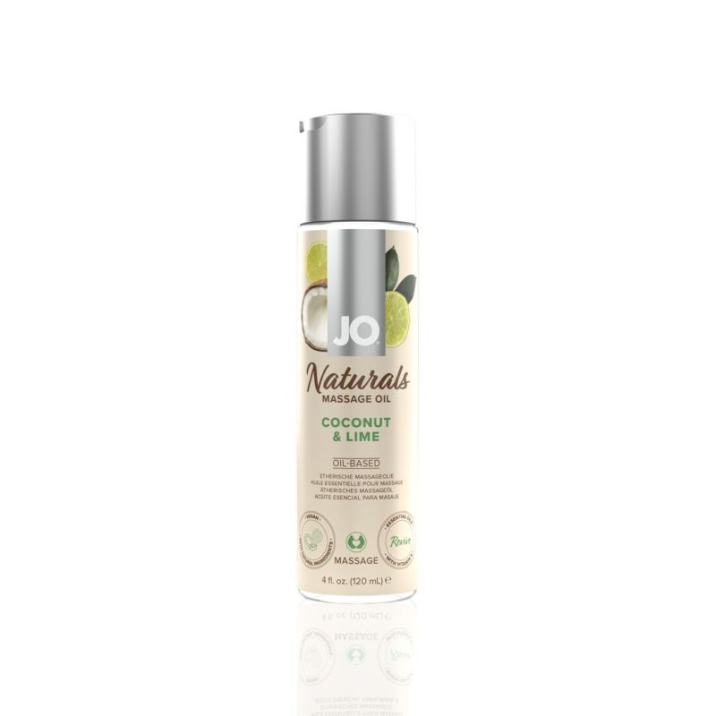 Масажна олія System JO Naturals Massage Oil Coconut&Lime з натуральними ефірними оліями 120мл