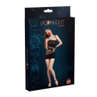 Мінісукня на одне плече Moonlight Model 12 Black, вертикальна бахрома