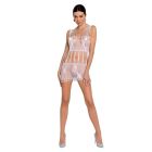 Бодістокінг — мінісукня з метеликами Passion BS090 white