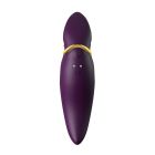 Вібратор 2в1 з язичком Zalo — Hero Twilight Purple, кристал Swarovski