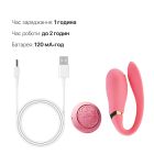 Смартвибратор для пар Zalo Fanfan set Rouge Pink, пульт ДУ