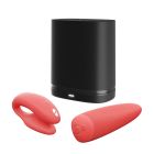 Смарт-вібратор для пар We-Vibe Chorus Crave Coral, сенсорне керування вібраціями стисненням пульта	