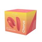 Смарт-вібратор для пар We-Vibe Chorus Crave Coral, сенсорне керування вібраціями стисненням пульта	