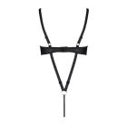 Боді з екошкіри Passion Celine Body 4XL/5XL black, з доступом, відкритий
