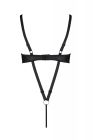 Боді з екошкіри CELINE BODY black 6XL/7XL — Passion: з доступом, відкритий